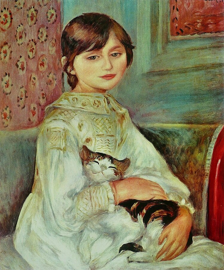 Пьер Огюст Ренуар «Девочка с кошкой», 1887 © Musée d’Orsay