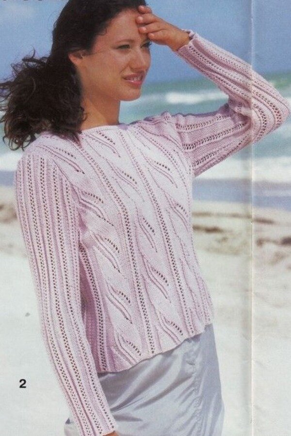 https://www.liveinternet.ru/users/3415588/post502259007/ Розовый нежный джемпер спицами из журнала по вязанию. Схемы джемпера