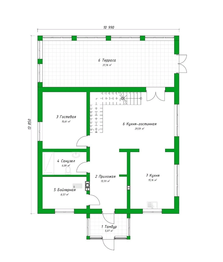 План 1 этажа