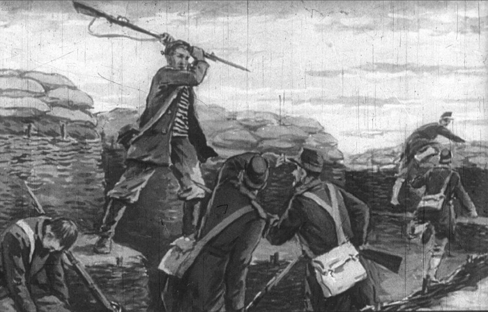 Русский матрос в рукопашной