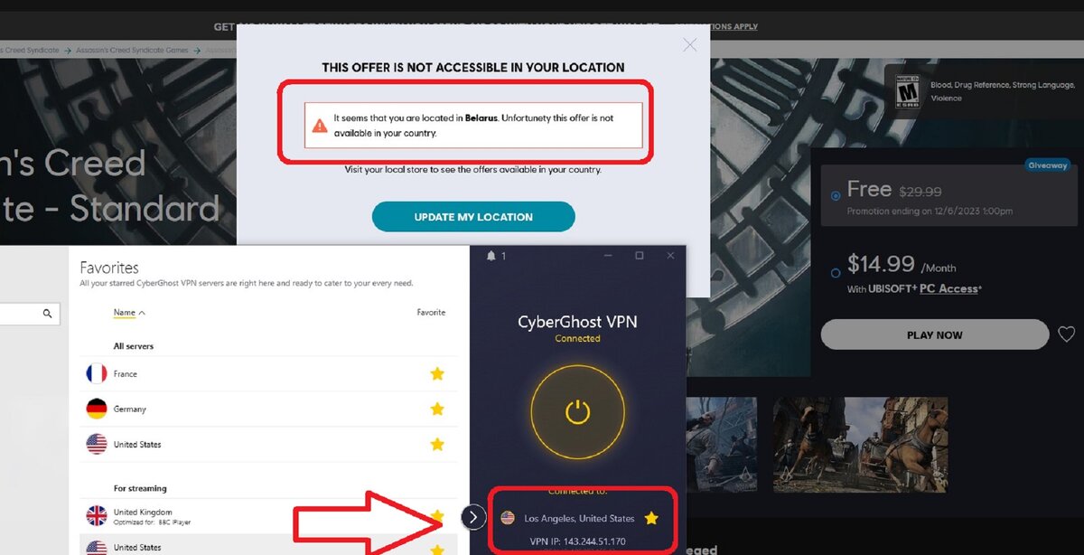 Обходим западные санкции в Uplay и забираем бесплатно Assassin's Creed Syndicate