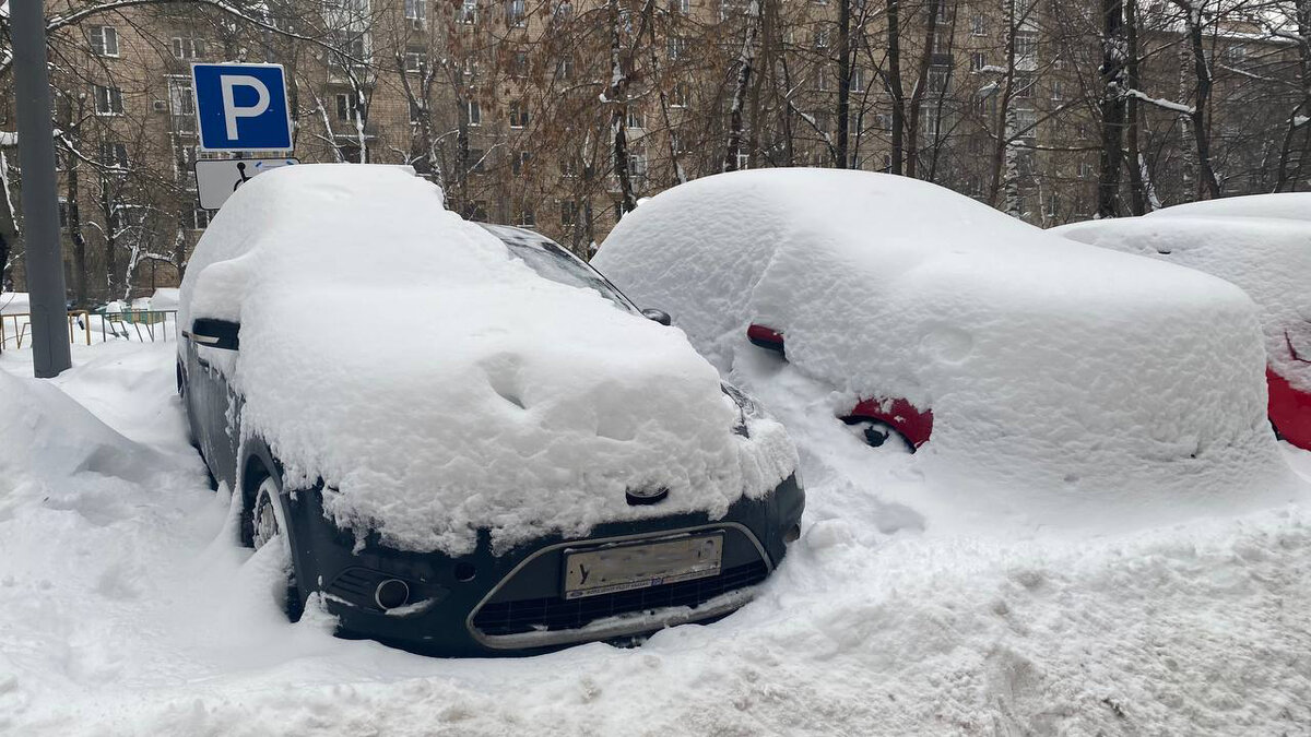 Фото сделано после сильного снегопада