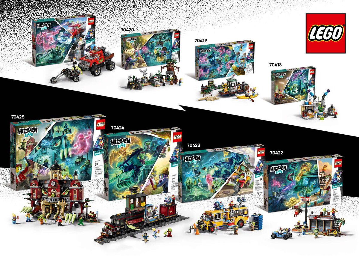 1-я волна наборов Lego Hidden Side. Для дальнейшего просмотра пролистните картинку.