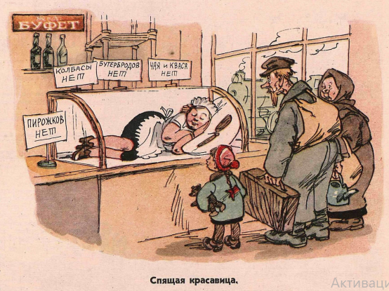Каркатуры про торговлю в СССР