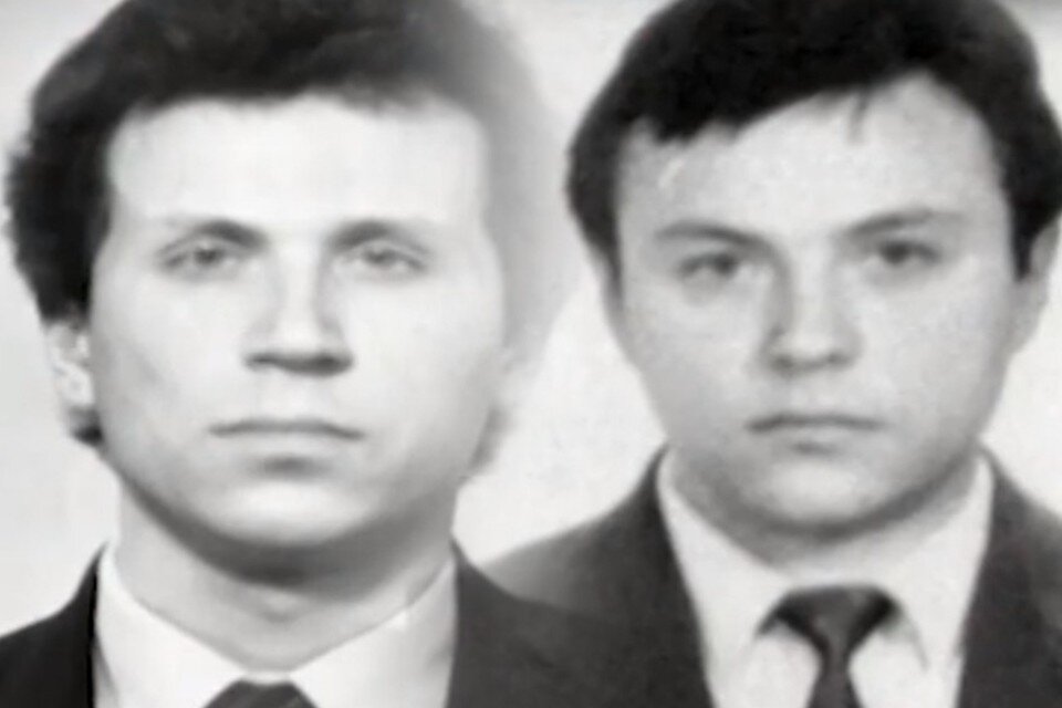    Главарь банды Игорь Колчин (слева) и его брат Владимир. Фото: Кадр из т/с «Следствие вели…», НТВ