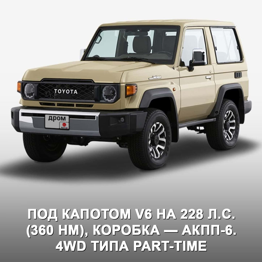 Toyota обновила трёхдверный Land Cruiser 70 | Дром | Дзен