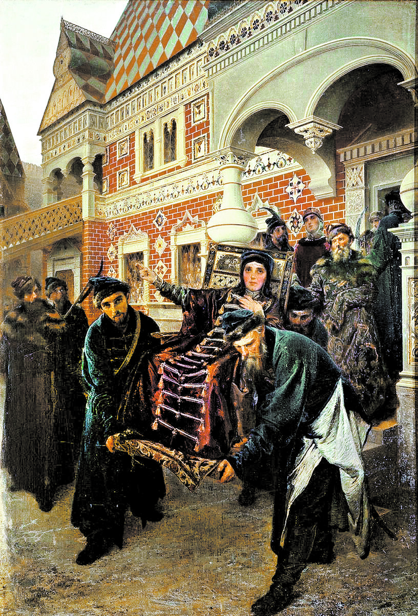 Александр Литовченко. «Боярыня Морозова» (1885). Картина находится в Новгородском музее-заповеднике