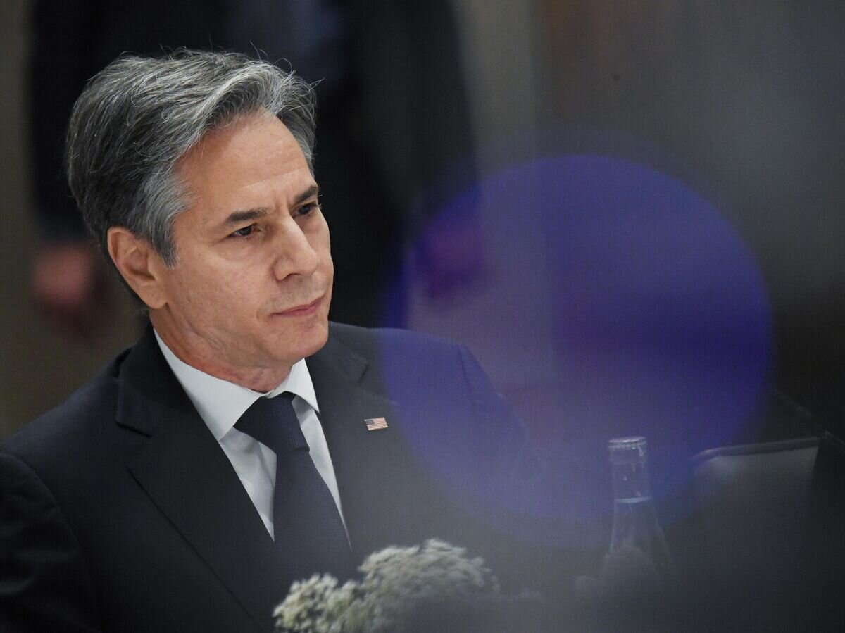    Государственный секретарь США Энтони Блинкен во время встречи с министром иностранных дел РФ Сергеем Лавровым в Женеве© РИА Новости / Павел Бедняков