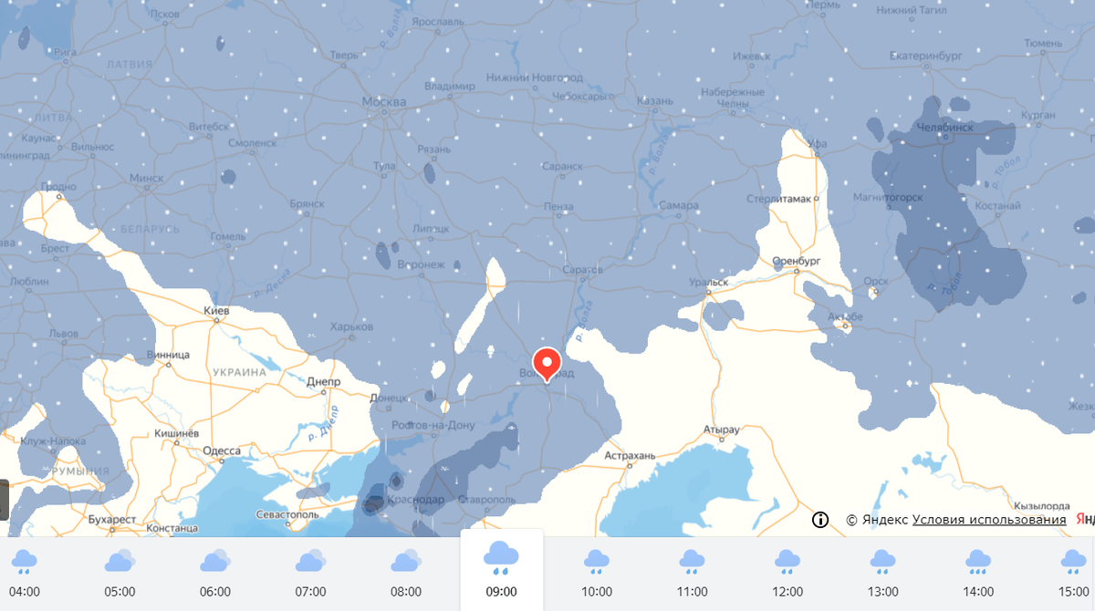 Погода в ростове на карте осадков