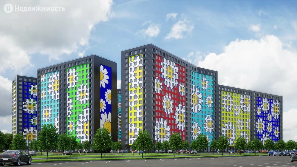 Новостройки во Всеволожском районе Мурино к северо-востоку от Санкт-Петербурга