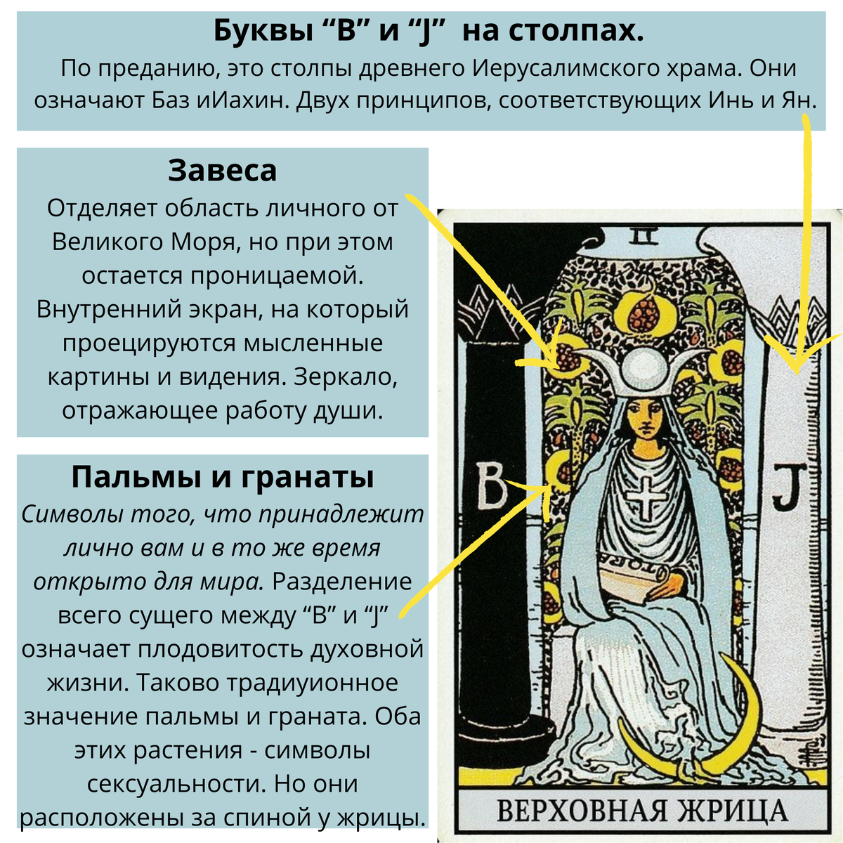 Завеса, пальмы и гранаты.