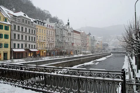 Карловы Вары зимой.