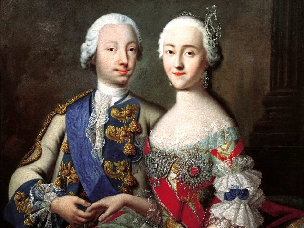 Портрет великого князя Петра Федоровича и великой княгини Екатерины Алексеевны.