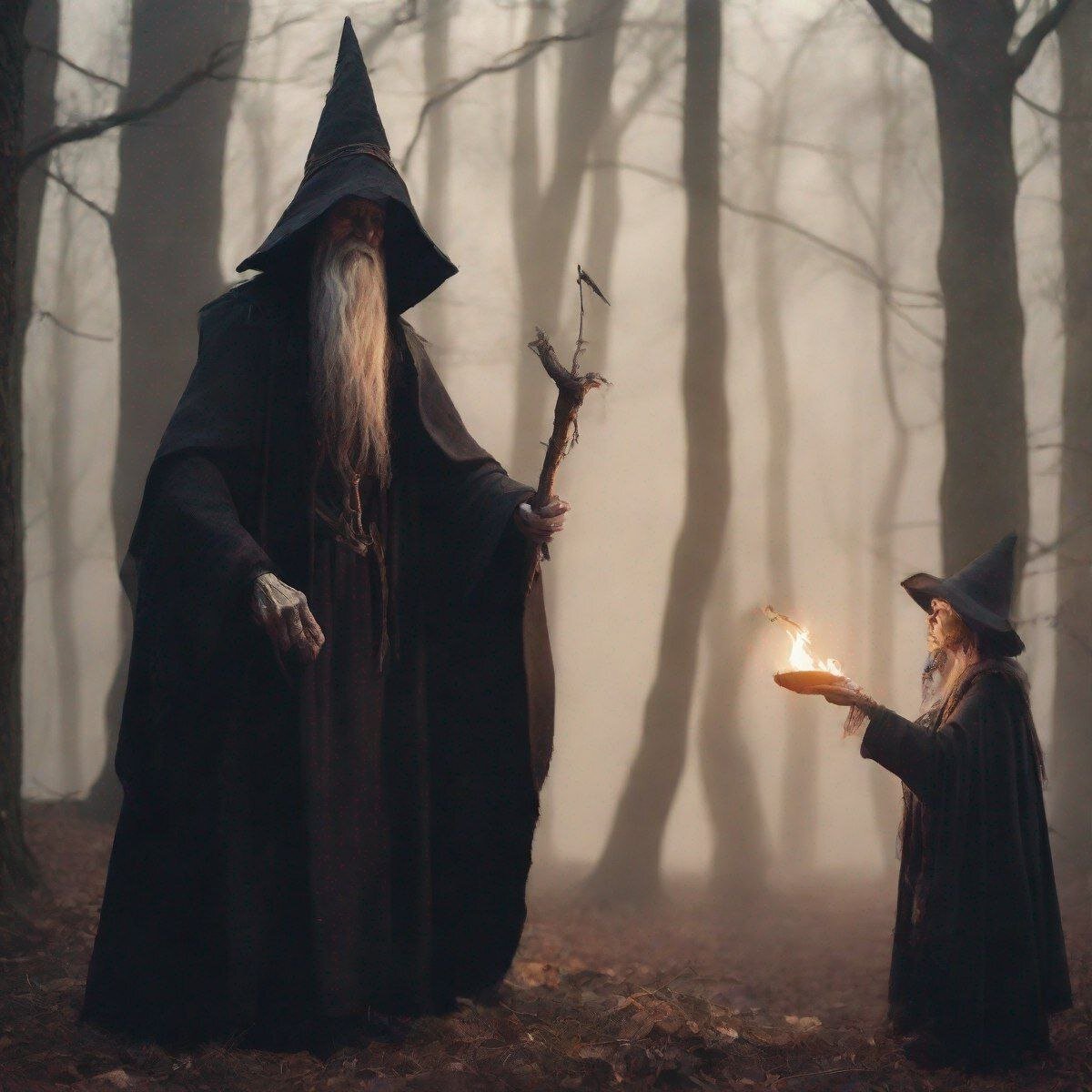 Вариации ИИ на тему сказочной колдуньи Бабы Яги