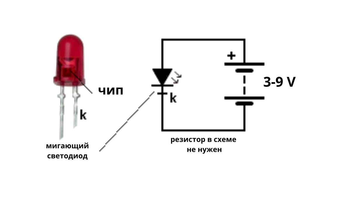 Подключение диода на 12 в