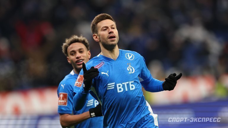    Федор Смолов радуется голу в ворота «Зенита».Александр Федоров