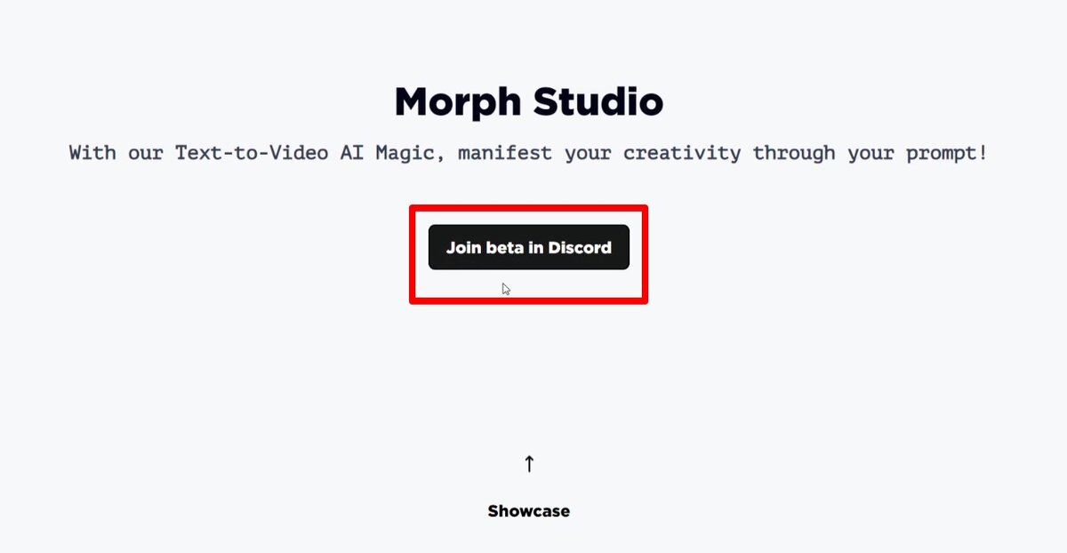 Кнопка Join beta на сайте Morph ИИ