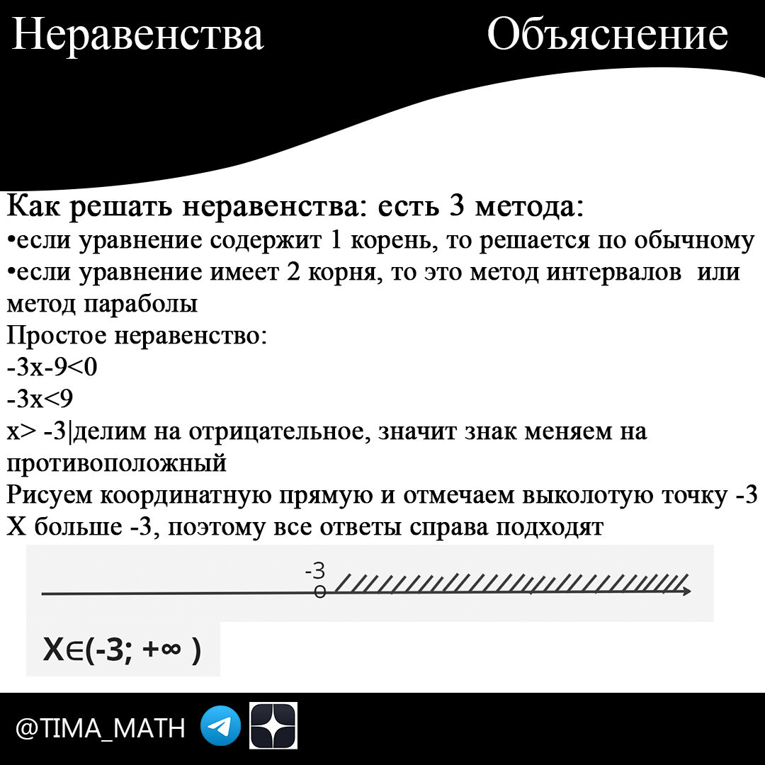 Как решать неравенства ОГЭ 13 задание; 20 задание | TIMA_MATH | Дзен