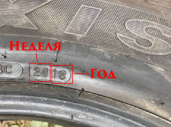 Маркировка недели и года на шине