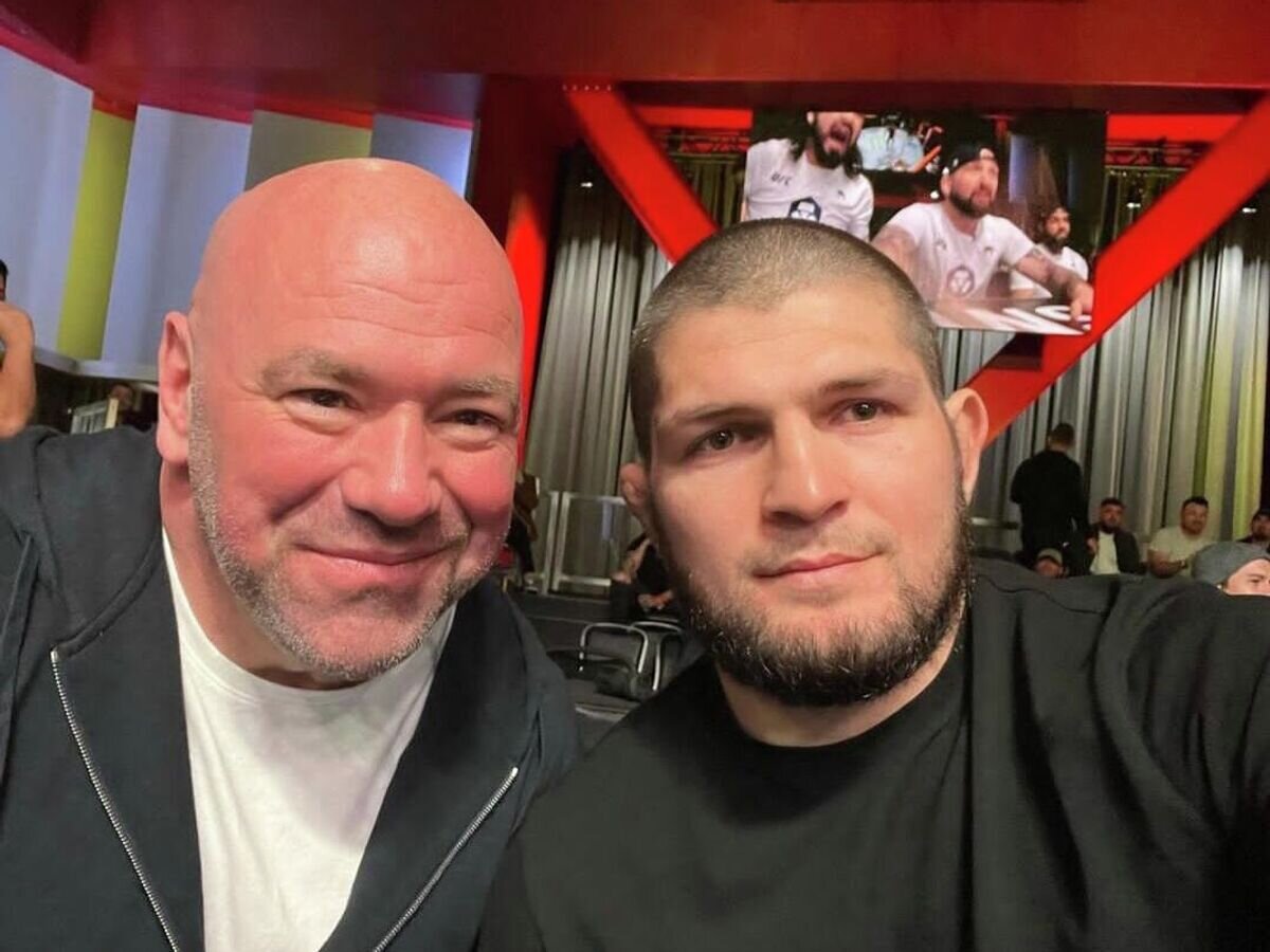    Глава UFC Дэйна Уайт и Хабиб Нурмагомедов© Соцсети россиянина