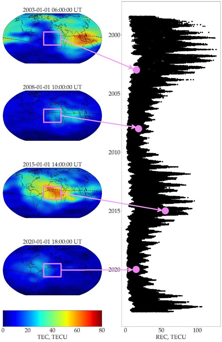 Принцип расчета регионального содержания электронов. Источник: Юрий Ясюкевич.