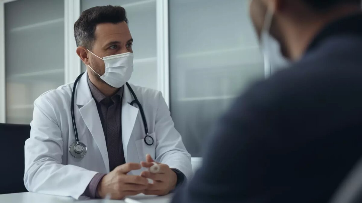 При обнаружении тревожных симптомов рака горла рекомендуется сразу обращаться в онкологию. Фото: Midjourney