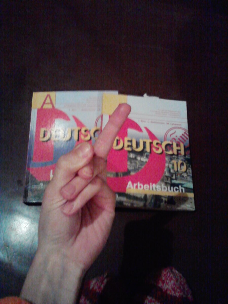 Такую фотку обнаружила на своей старой флешке со школьных годов:)) Неужели я так ненавидела немецкий?