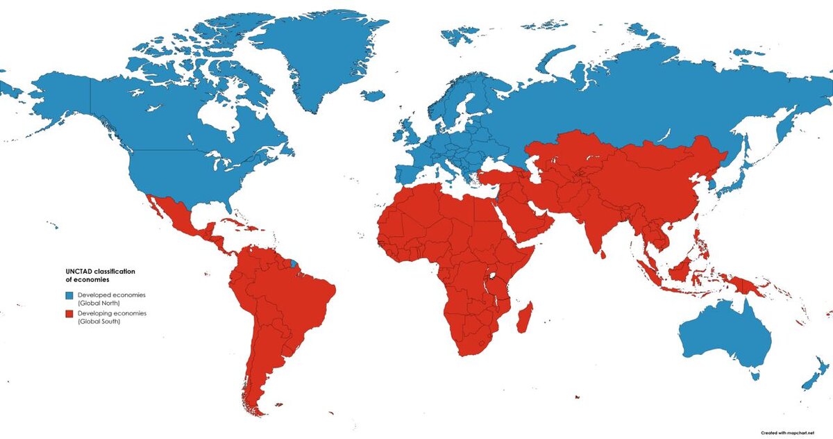 Wikipedia📷Классификация развитых и развивающихся экономик Конференции ООН по торговле и развитию