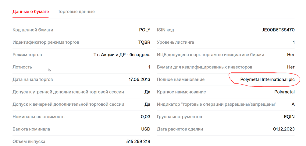 https://www.moex.com/ru/issue.aspx?board=TQBR&code=POLY