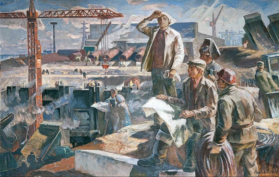 Любавин Ю.М. "На стройке" 