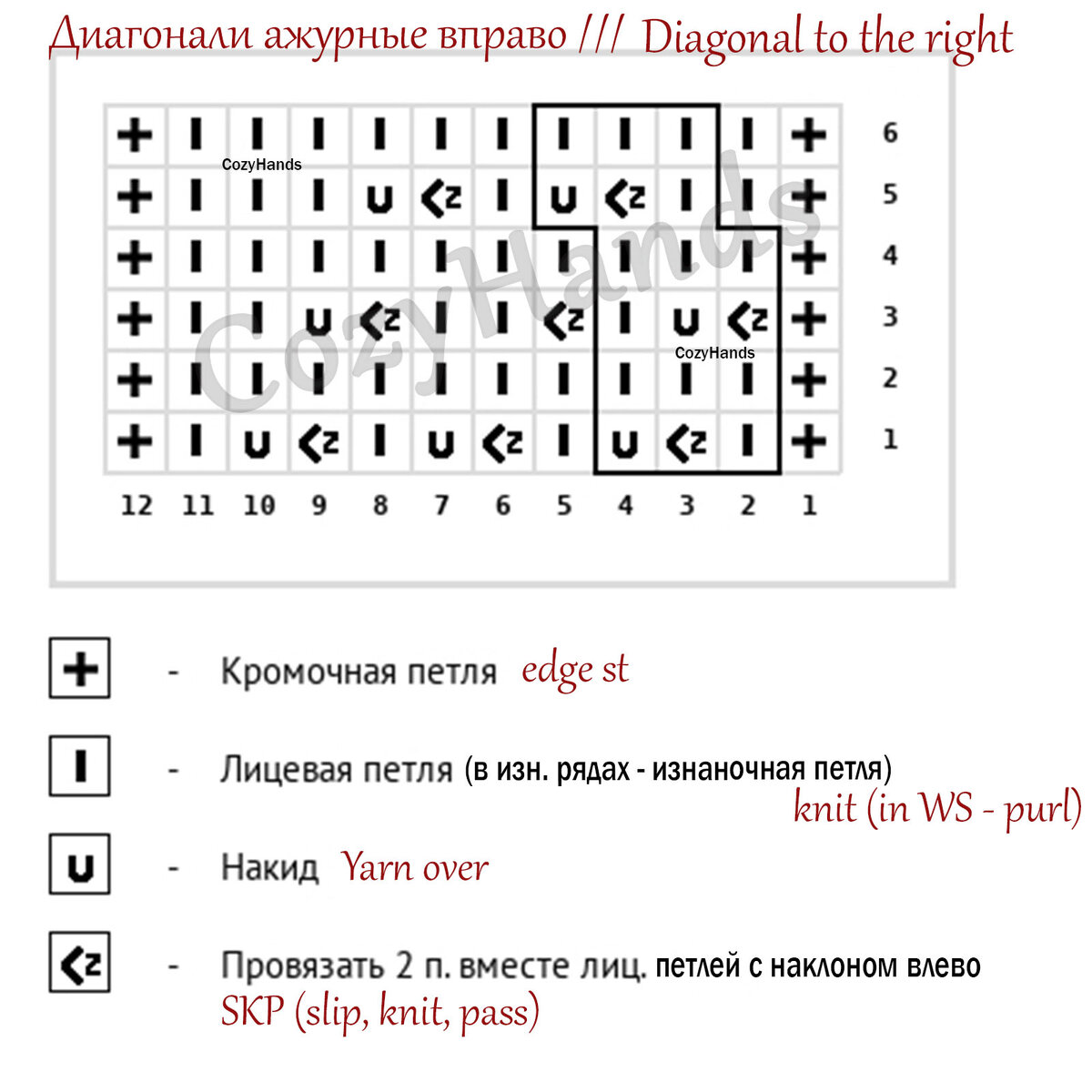 Платок-косынка с узором «Соты»