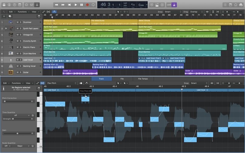 интерфейс Logic Pro (фото взято из интернета)