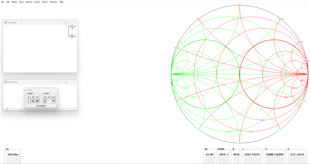 Стартовое окно программы Smith-Chart