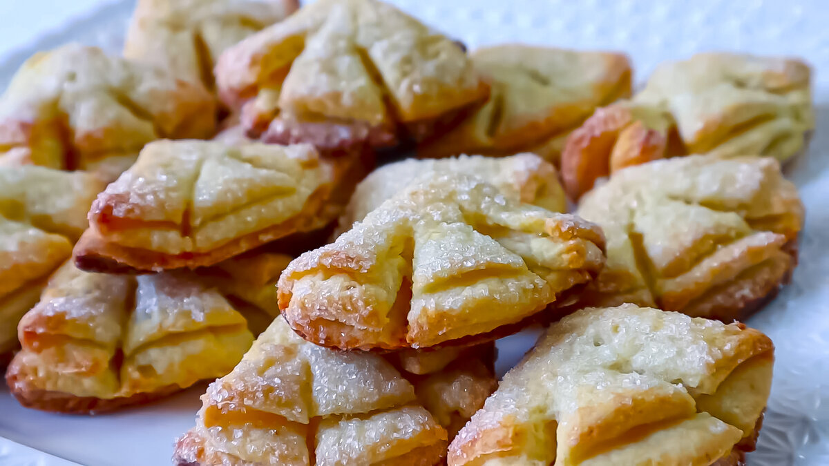 Творожные лапки печенье
