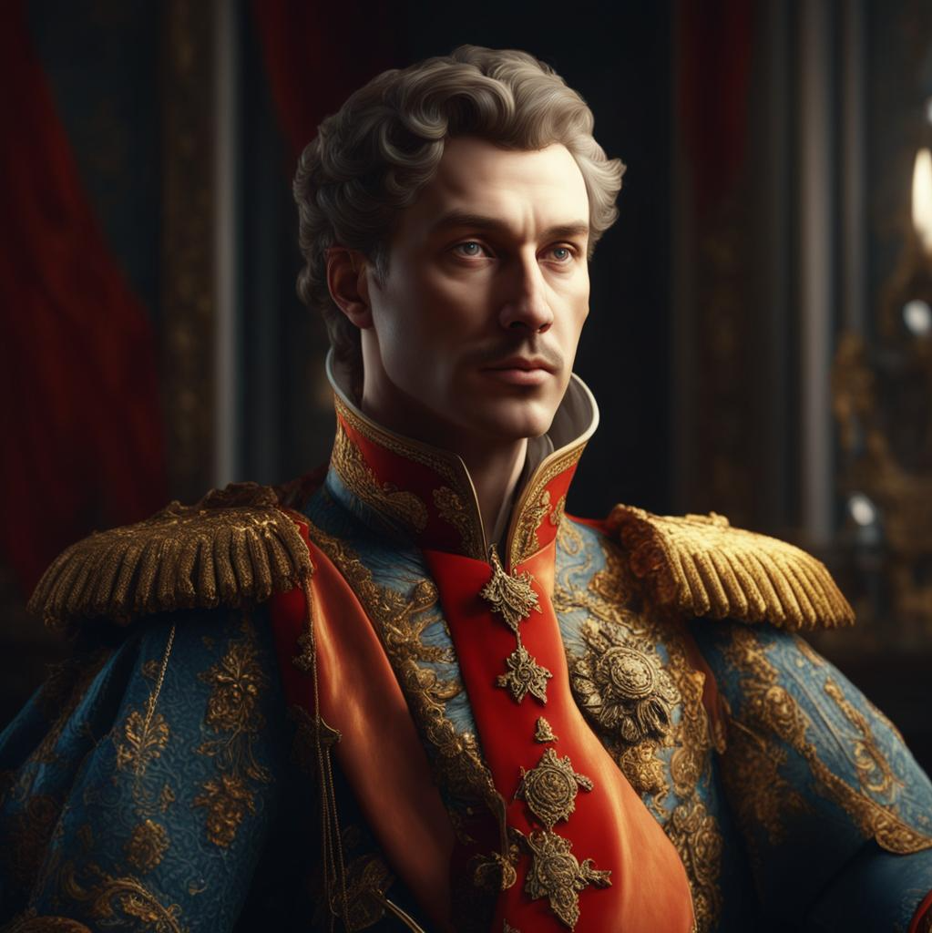 Император Александр Первый. Версия Кандинский Ai