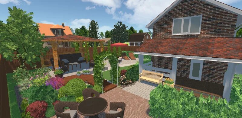 Проект сделан в программе Ландшафтный Дизайн 3D 