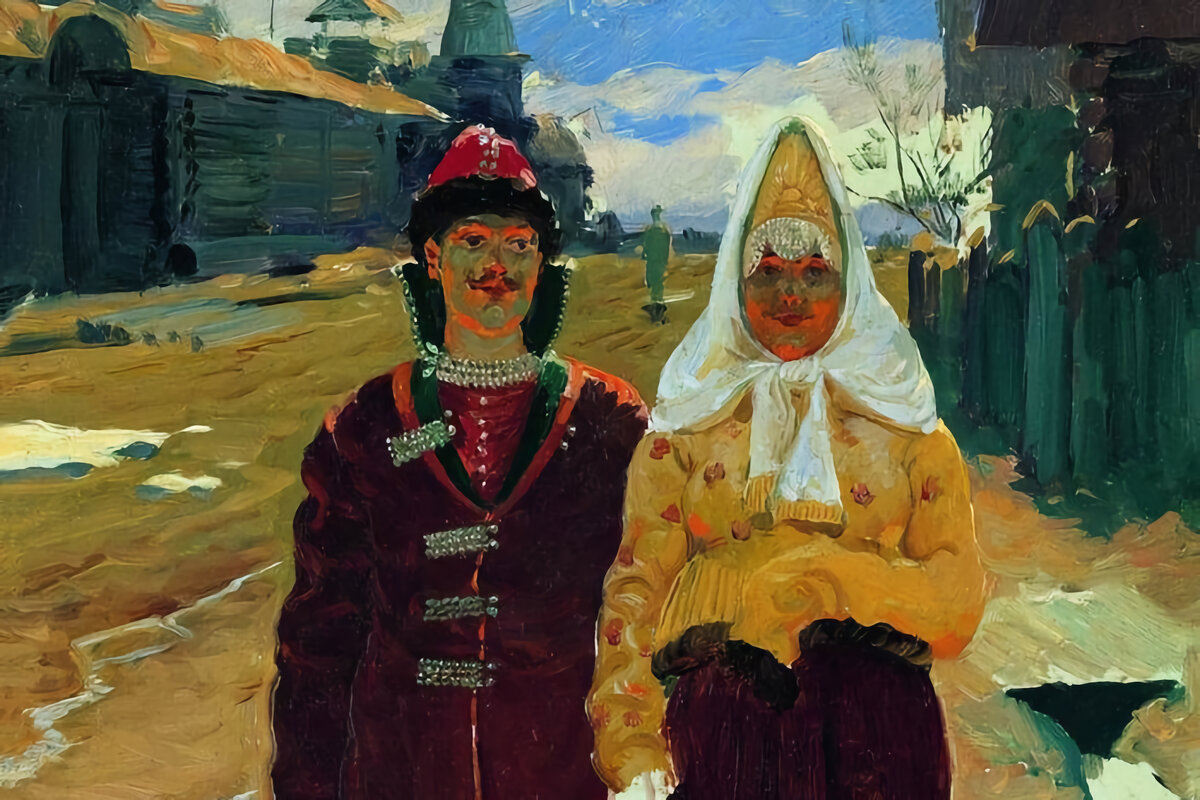 К обедне. Рябушкин художник.