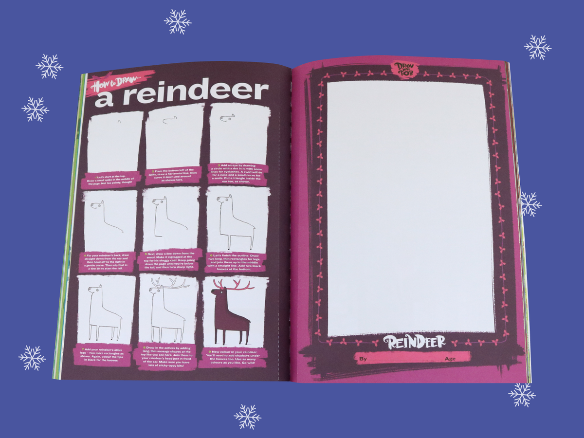 Творческие задания из книжки "Draw with Rob at Christmas"