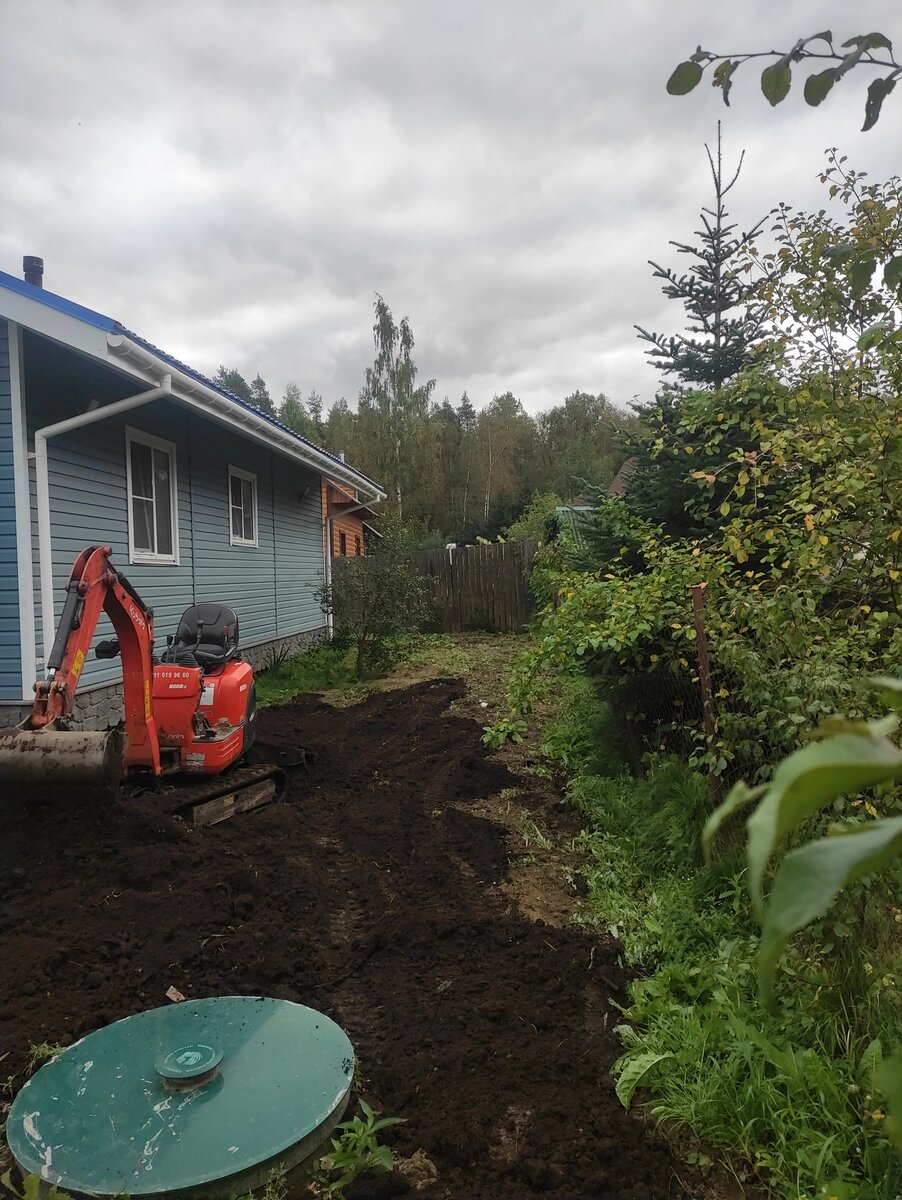 Отсыпка участка под газон. Выровненная для строительства территория. Отсыпка участка гранитом. Планировка участка грунтом. Выравнивание участка.