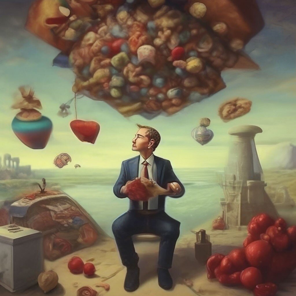 Мы часто проявляем активность следуя иллюзорным целям. Картинка сгенерирована нейросетью "Шедеврум"