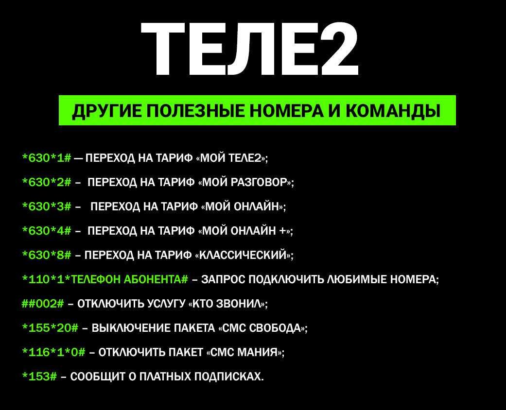 Tele2 проверить тарифный план