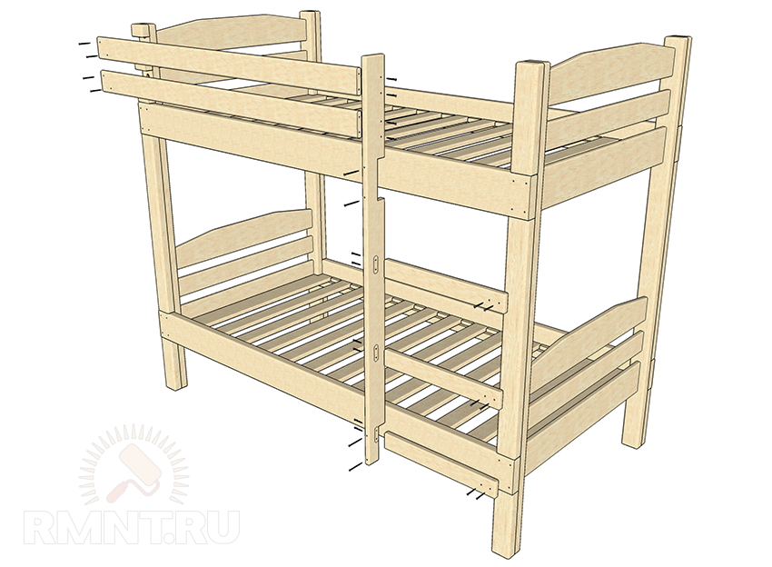 Двухъярусная кровать своими руками