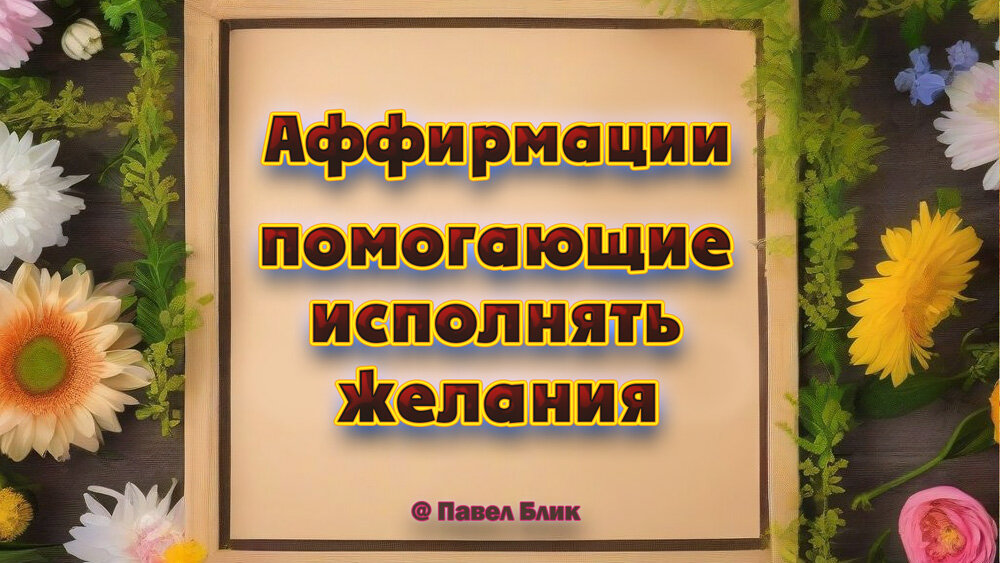 Аффирмации, помогающие исполнять желания