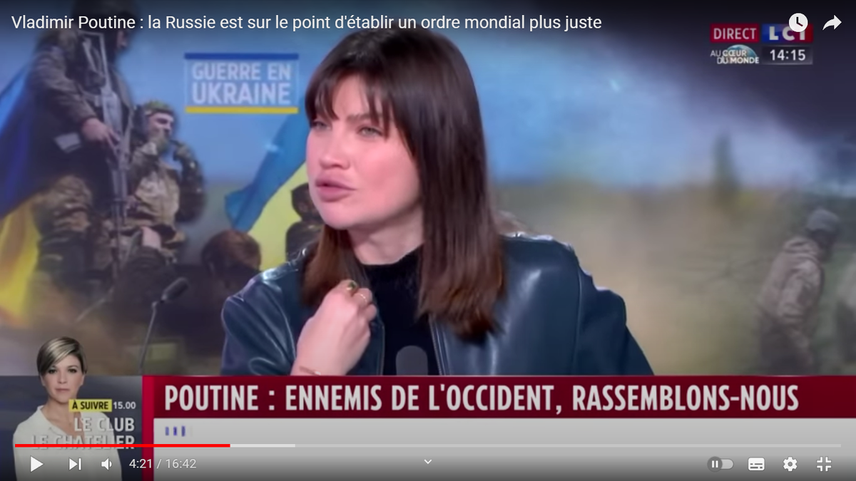 Маша Кондакова. Скриншот из передачи с канала LCI в YouTube.
