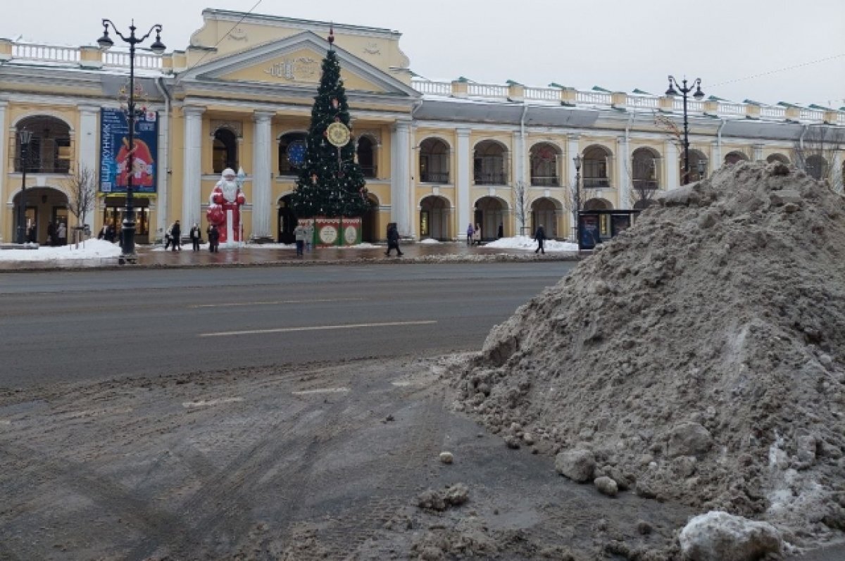    В борьбе со снежными заторами объединили усилия все службы Петербурга