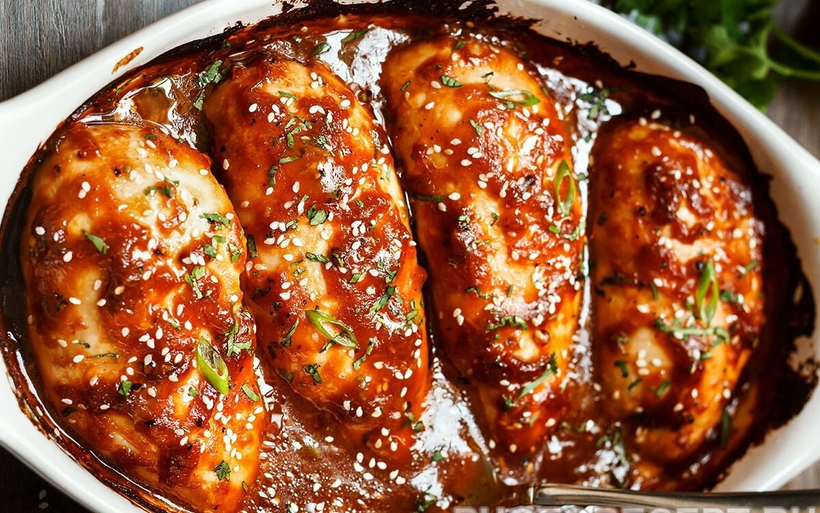 Куриная грудка запечённая с соусом Терияки