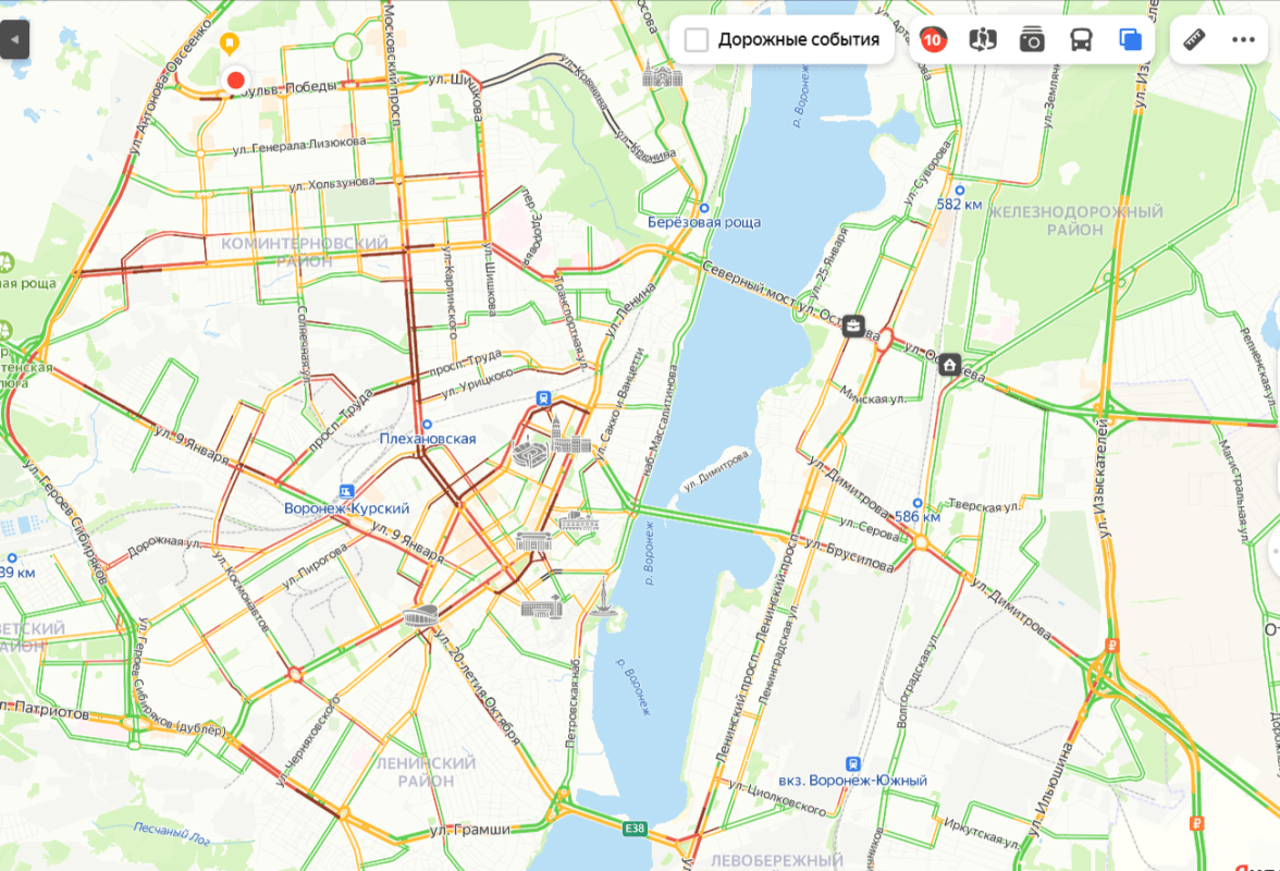 Пробки тамбов сейчас. Карта пробок Курск.