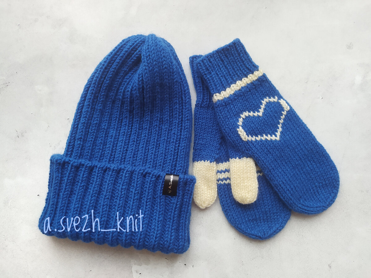 Вязаный комплект на заказ. Фото автора