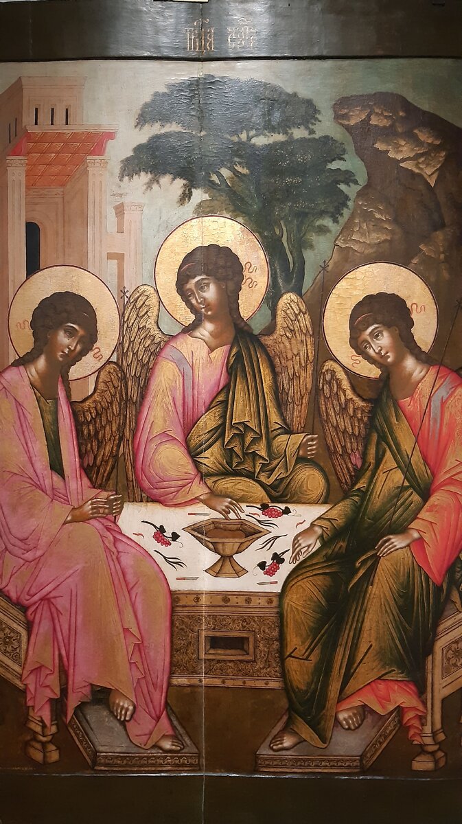 Святая Троица. 1675. Илья Филиппов. Дерево, поволока, левкас, темпера. см. дальше 👉