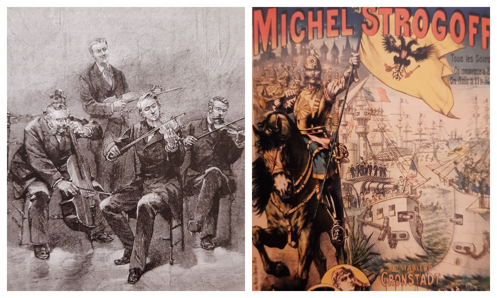 Изображения: Клод Гильон-Верн; плакат к театральной адаптации Мишеля Строгова.